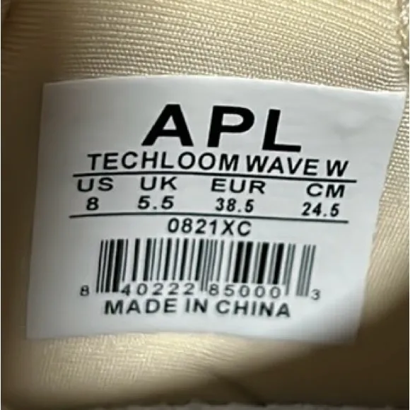 APL Women’s Size 8 TechLoom Wave Parchment / White / Marble