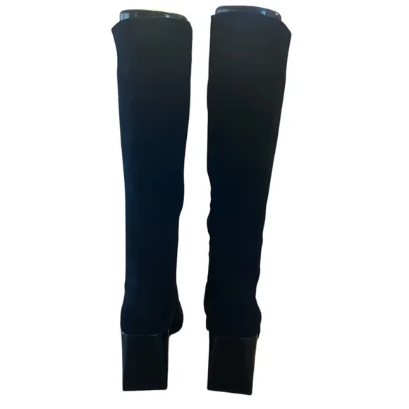 Aqua college Tori Black Waterproof Suede Square Toe Knee High Boots NEW Size 5.5