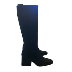 Aqua college Tori Black Waterproof Suede Square Toe Knee High Boots NEW Size 5.5