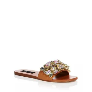 Aqua Women's sz 7 Paris Embellished Slide Sandals Slip on Flats