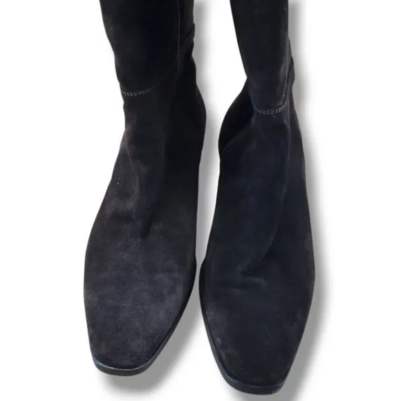 Aquatalia Boots Size 10 Aquatalia Finola Brown Suede Elastic Panel Made In Italy