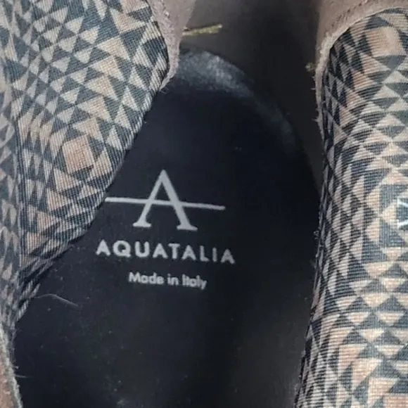 Aquatalia Boots Size 10 Aquatalia Finola Brown Suede Elastic Panel Made In Italy