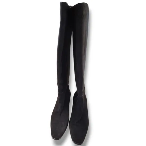 Aquatalia Boots Size 10 Aquatalia Finola Brown Suede Elastic Panel Made In Italy