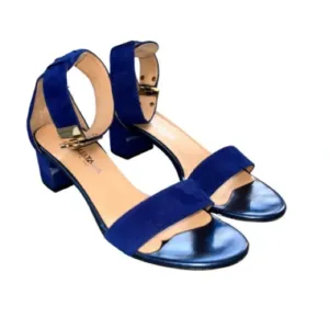 Aquatalia Catty Blue Suede Open Toe Heeled Sandals Size 6.5 Prom Wedding Formal