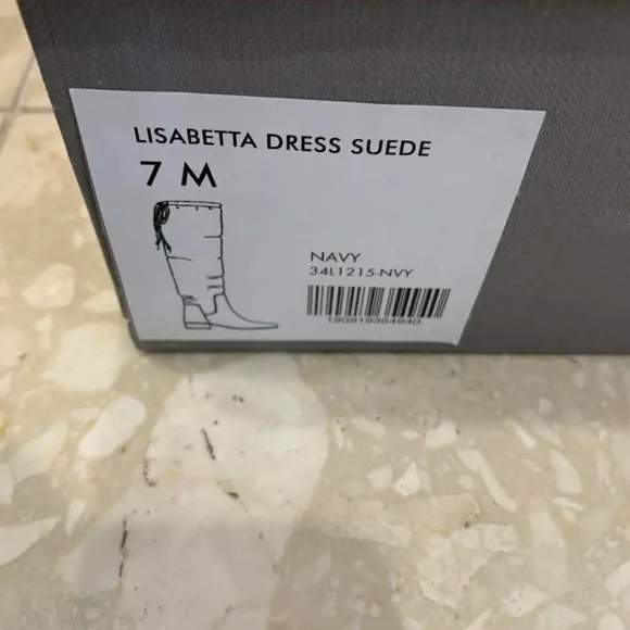 Aquatalia Lisabetta Dress Suede Navy Boots