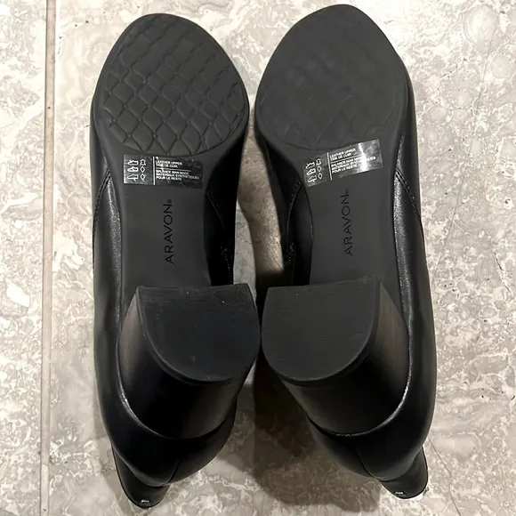 Aravon Rockport Career Dress Chelsea Boots in Black Leather Size 12, New in Box