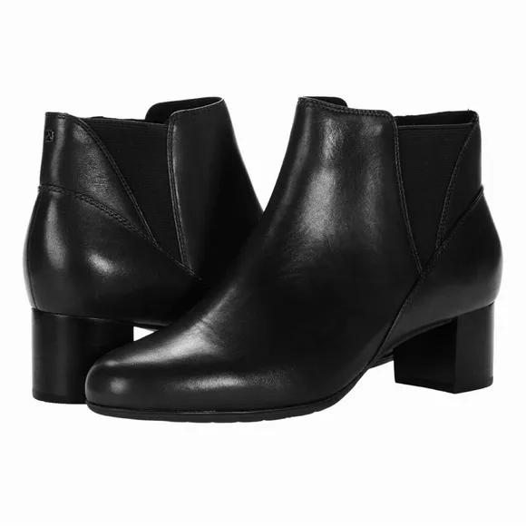Aravon Rockport Career Dress Chelsea Boots in Black Leather Size 12, New in Box