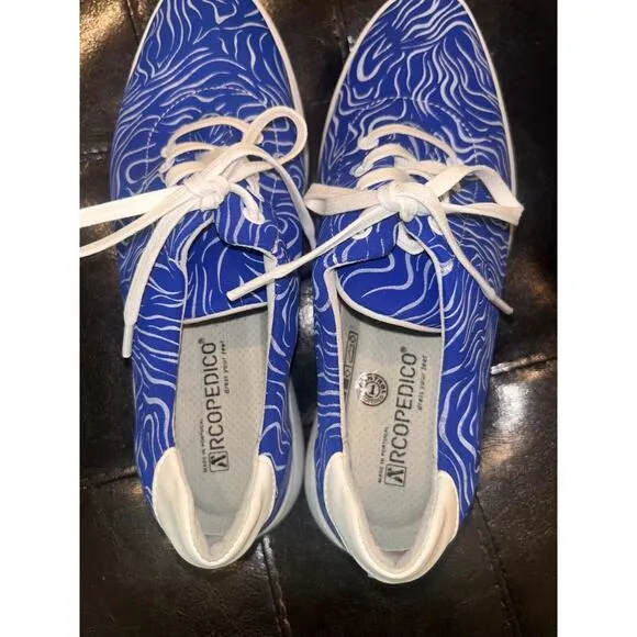 ARCOPEDICO L76 Blue Women’s Lace-Up Sneakers Size 37/US 7