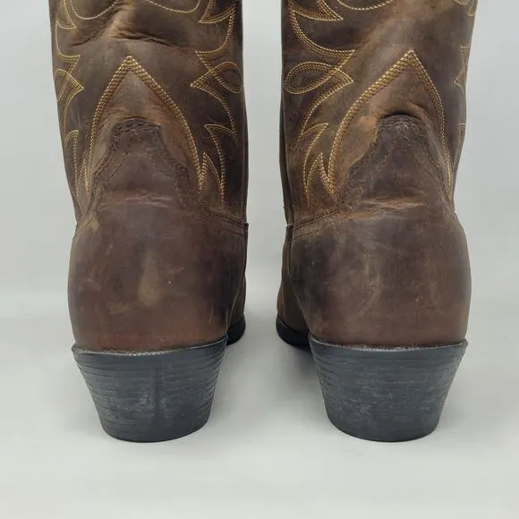 Ariat Boots Womens 9C Brown Leather Heritage R Toe Western Cowboy Ranch Riding