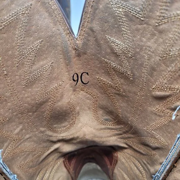 Ariat Boots Womens 9C Brown Leather Heritage R Toe Western Cowboy Ranch Riding