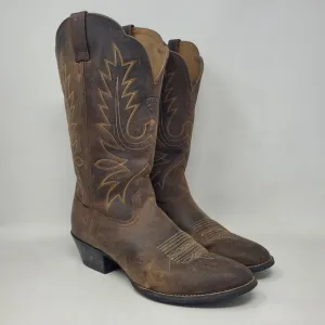 Ariat Boots Womens 9C Brown Leather Heritage R Toe Western Cowboy Ranch Riding