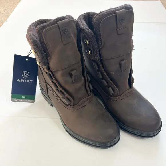 Ariat Harper H20 Waterproof Boots Chocolate Brown Size 6 New without Laces