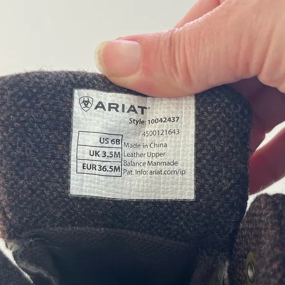 Ariat Harper H20 Waterproof Boots Chocolate Brown Size 6 New without Laces