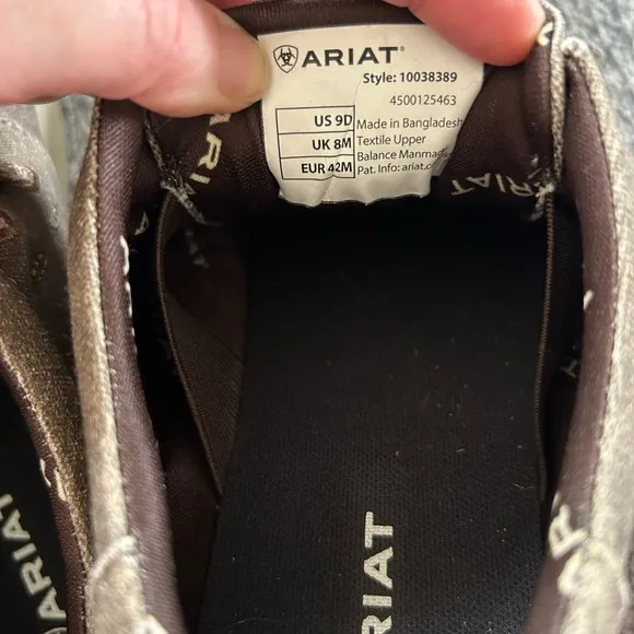 Arita Men's Size 9D Hilo Stretch Sneaker In Brown Canvas NWOB