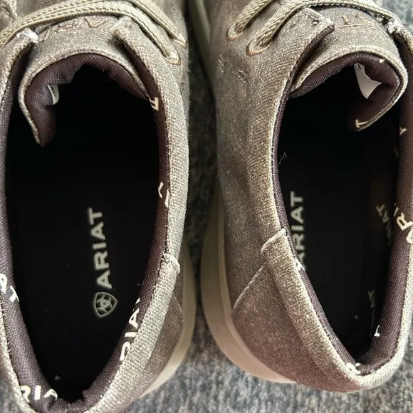 Arita Men's Size 9D Hilo Stretch Sneaker In Brown Canvas NWOB