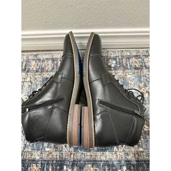 Arkbird Men’s US 13 Oxford Leather Chukka Dress Boots Black, Style # ZK2019889