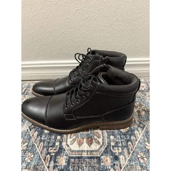 Arkbird Men’s US 13 Oxford Leather Chukka Dress Boots Black, Style # ZK2019889