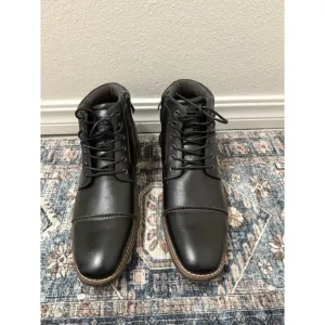 Arkbird Men’s US 13 Oxford Leather Chukka Dress Boots Black, Style # ZK2019889