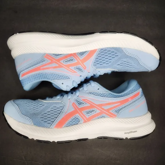 ASICS Gel Contend  7 Blue Pink Running Shoes Women's 8.5