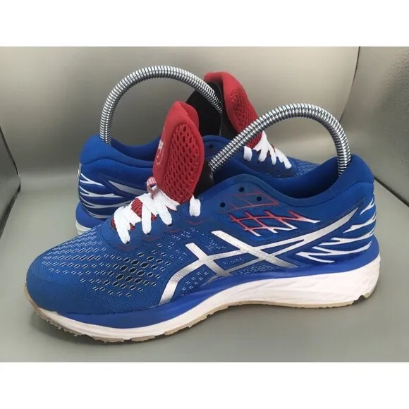 Asics Gel Cumulus 21 Tokyo Womens Size 6 Blue Silver White Athletic Shoes