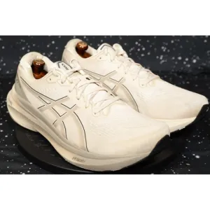 Asics GEL-KAYANO 30 Sneaker Mens US 12 Oatmeal Black Knit Running Shoes 1011B548