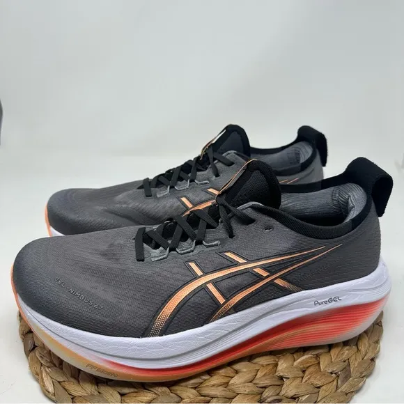 ASICS Gel Nimbus 27 Running Shoes Carbon Mojave Size 12 Men's