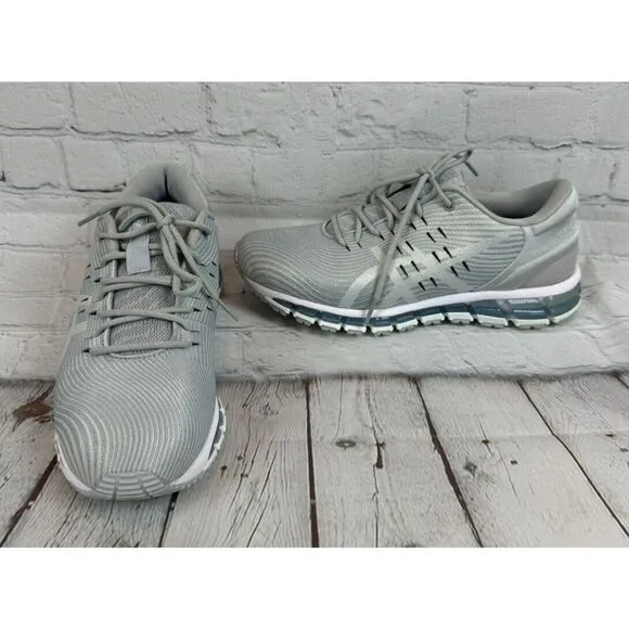 ASICS gray silver fabric GEL-QUANTUM 360 women running shoes 9