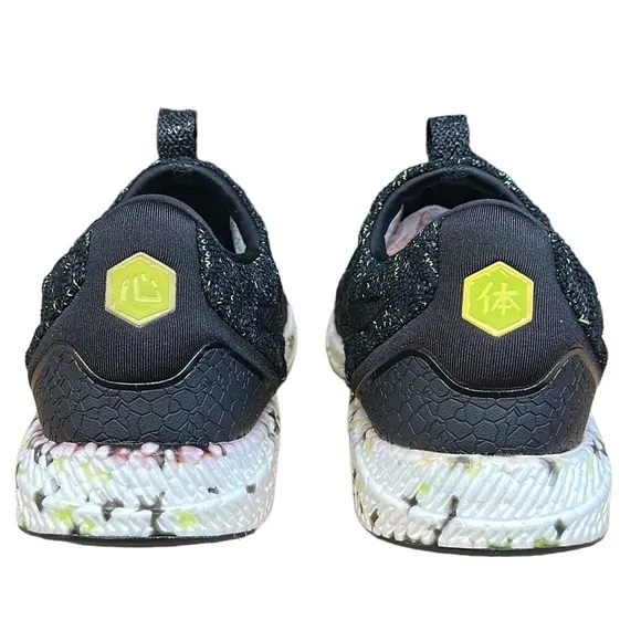 Asics Hypergel Kenzen #T8F0N Black Lime Green Athletic Running Sneakers Shoes 8