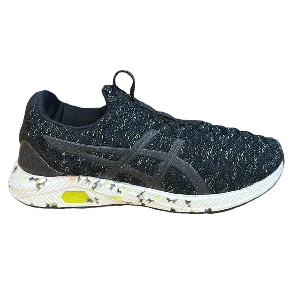 Asics Hypergel Kenzen #T8F0N Black Lime Green Athletic Running Sneakers Shoes 8