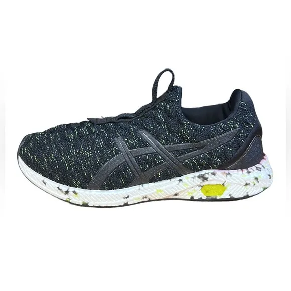 Asics Hypergel Kenzen #T8F0N Black Lime Green Athletic Running Sneakers Shoes 8