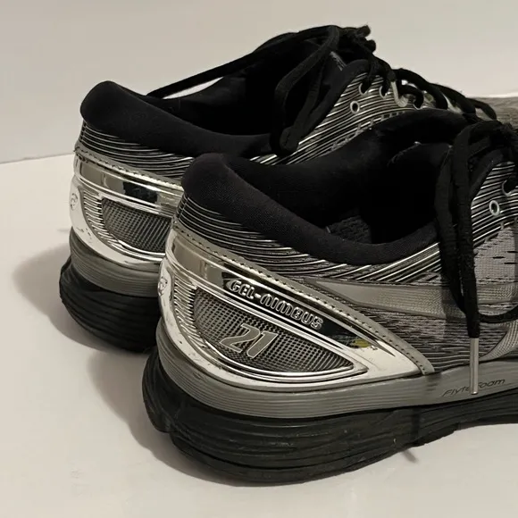 ASICS Shoes Mens 14 Gel Nimbus 21Platinum Running Sneakers