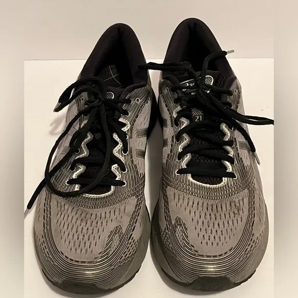 ASICS Shoes Mens 14 Gel Nimbus 21Platinum Running Sneakers
