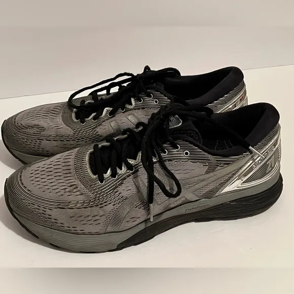 ASICS Shoes Mens 14 Gel Nimbus 21Platinum Running Sneakers
