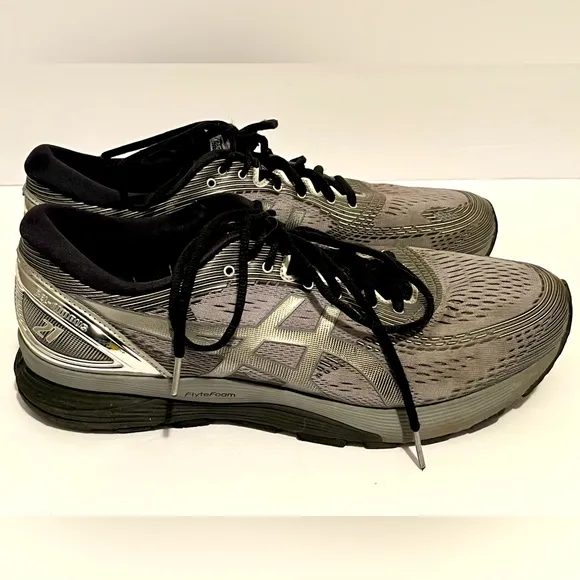 ASICS Shoes Mens 14 Gel Nimbus 21Platinum Running Sneakers