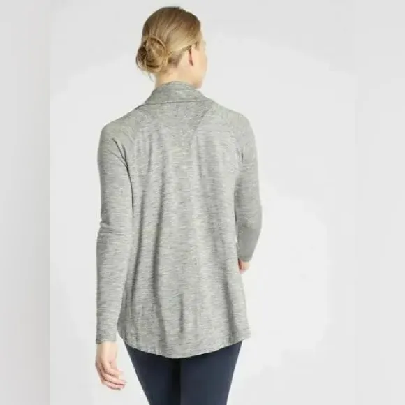 Athleta Nirvana Wear Two Ways Wrap Cardigan Sweater Athleta by Lululemon Gray M
