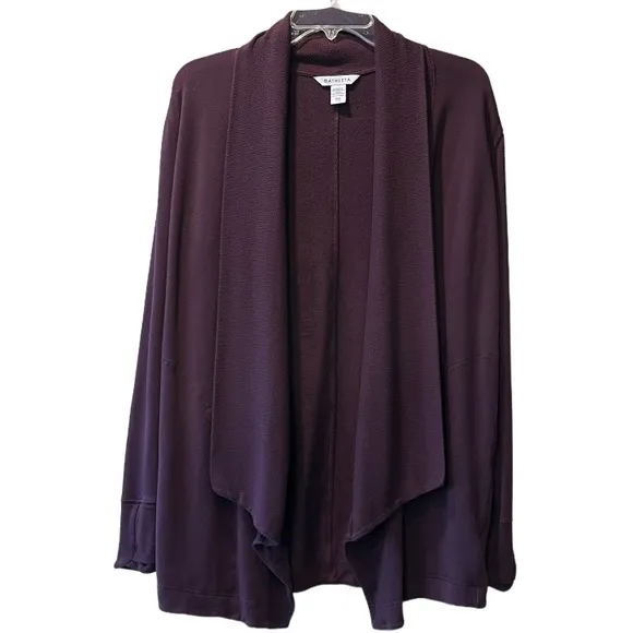 Athleta Pranayama Restore Wrap Cardigan Sweater Lulu Maroon Plum Burgundy Sz XXS