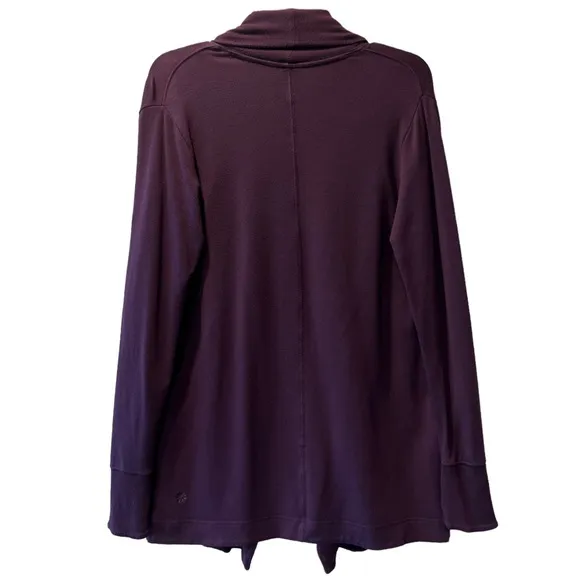 Athleta Pranayama Restore Wrap Cardigan Sweater Lulu Maroon Plum Burgundy Sz XXS