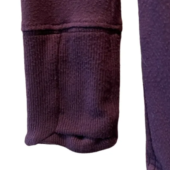 Athleta Pranayama Restore Wrap Cardigan Sweater Lulu Maroon Plum Burgundy Sz XXS