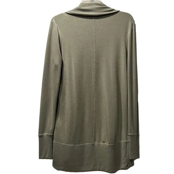 Athleta Pranayama Restore Wrap Sweater Knit Cardigan Neutral Olive Green69 Small
