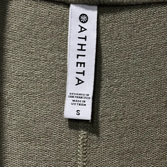 Athleta Pranayama Restore Wrap Sweater Knit Cardigan Neutral Olive Green69 Small