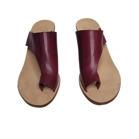 ATP Leather slip-on Heels Color Burgundy Size 39 Eur/ 8 US
