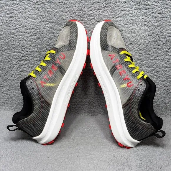 Atreyu Base Trail Mens 10.5 Running Shoes Sneakers Black Lightweight Bee Logo