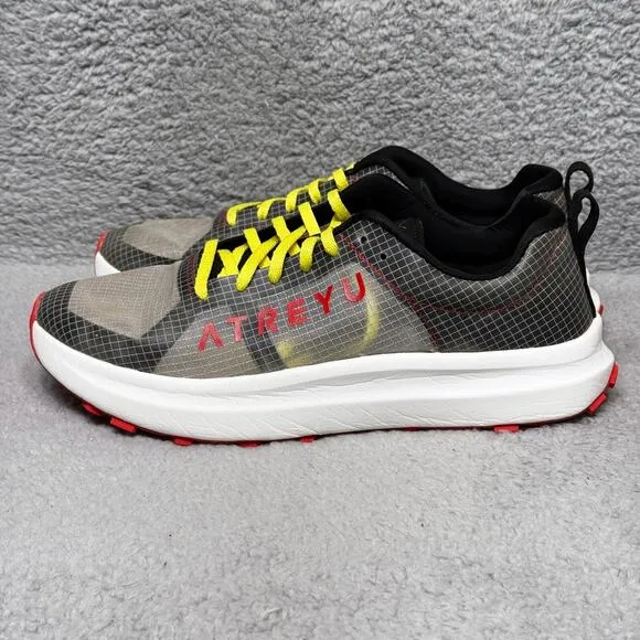 Atreyu Base Trail Mens 10.5 Running Shoes Sneakers Black Lightweight Bee Logo