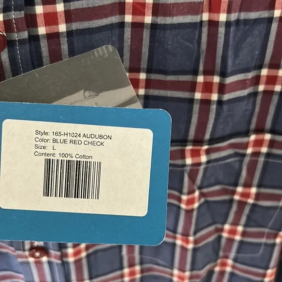 Audubon Blue Red Check