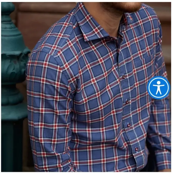 Audubon Blue Red Check