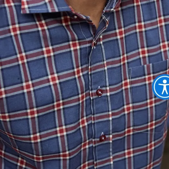 Audubon Blue Red Check