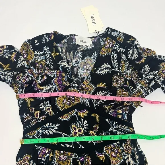 BA&amp;SH Vienne Midi Dress Paisley Floral XS