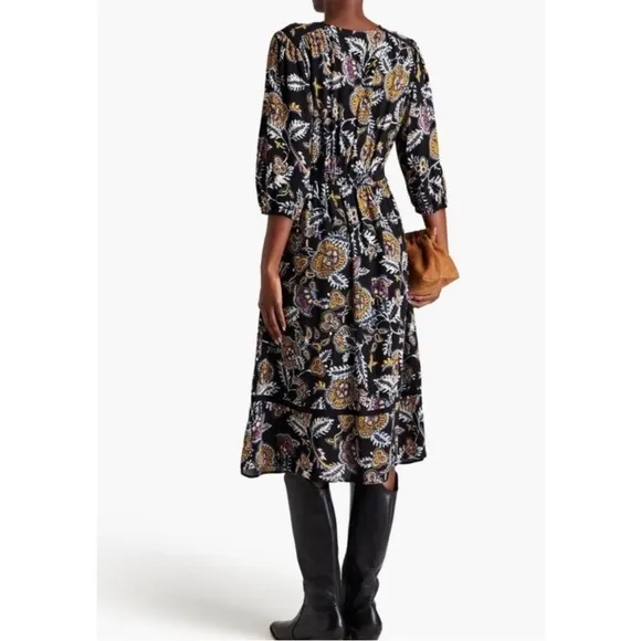 BA&amp;SH Vienne Midi Dress Paisley Floral XS