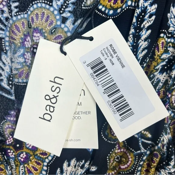 BA&amp;SH Vienne Midi Dress Paisley Floral XS