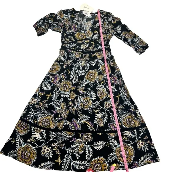 BA&amp;SH Vienne Midi Dress Paisley Floral XS